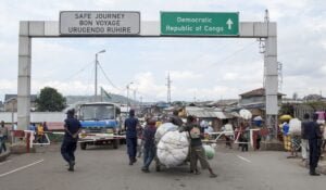 "Petite Barriere" border crossing  between Rwanda and  Democratic Republic of Congo is the third Border post in Africa that clears many passengers per day .35,000 -38,000 people cross this border everyday